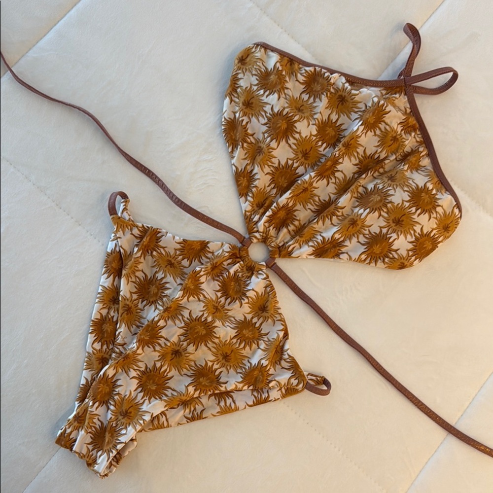 Sunburst Patterned One-Piece Swimsuit